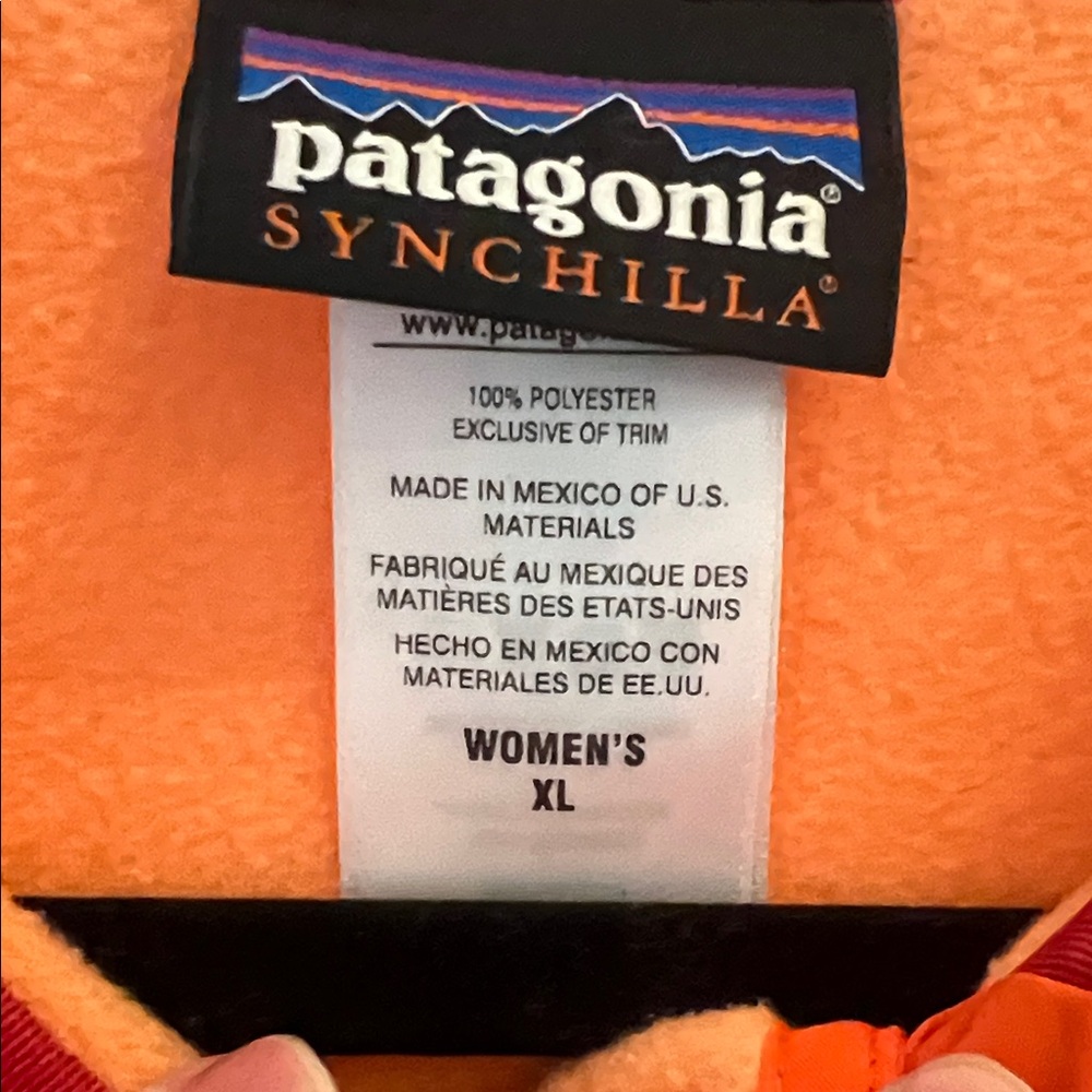 Patagonia Orange Fleece Sweatshirt - Picture 2 of 4